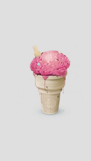 Das Brain Ice Cream Wallpaper 360x640
