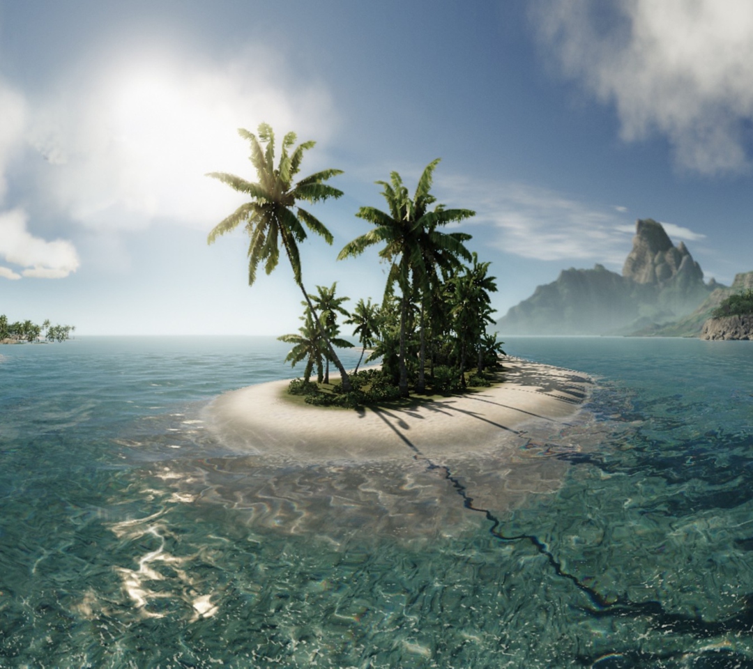 Screenshot №1 pro téma Lonely Island In Middle Of Ocean 1080x960