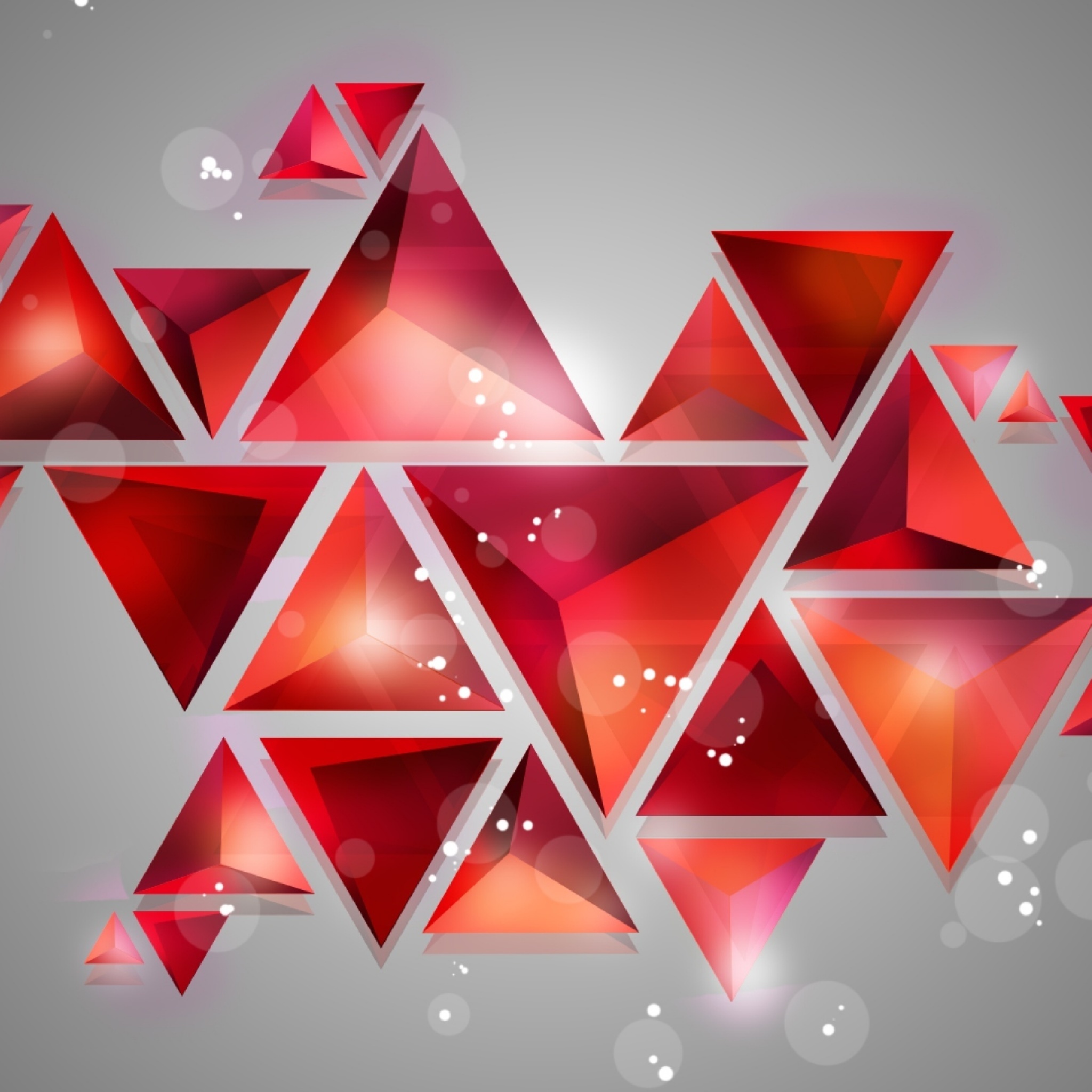 Geometry of red shades wallpaper 2048x2048