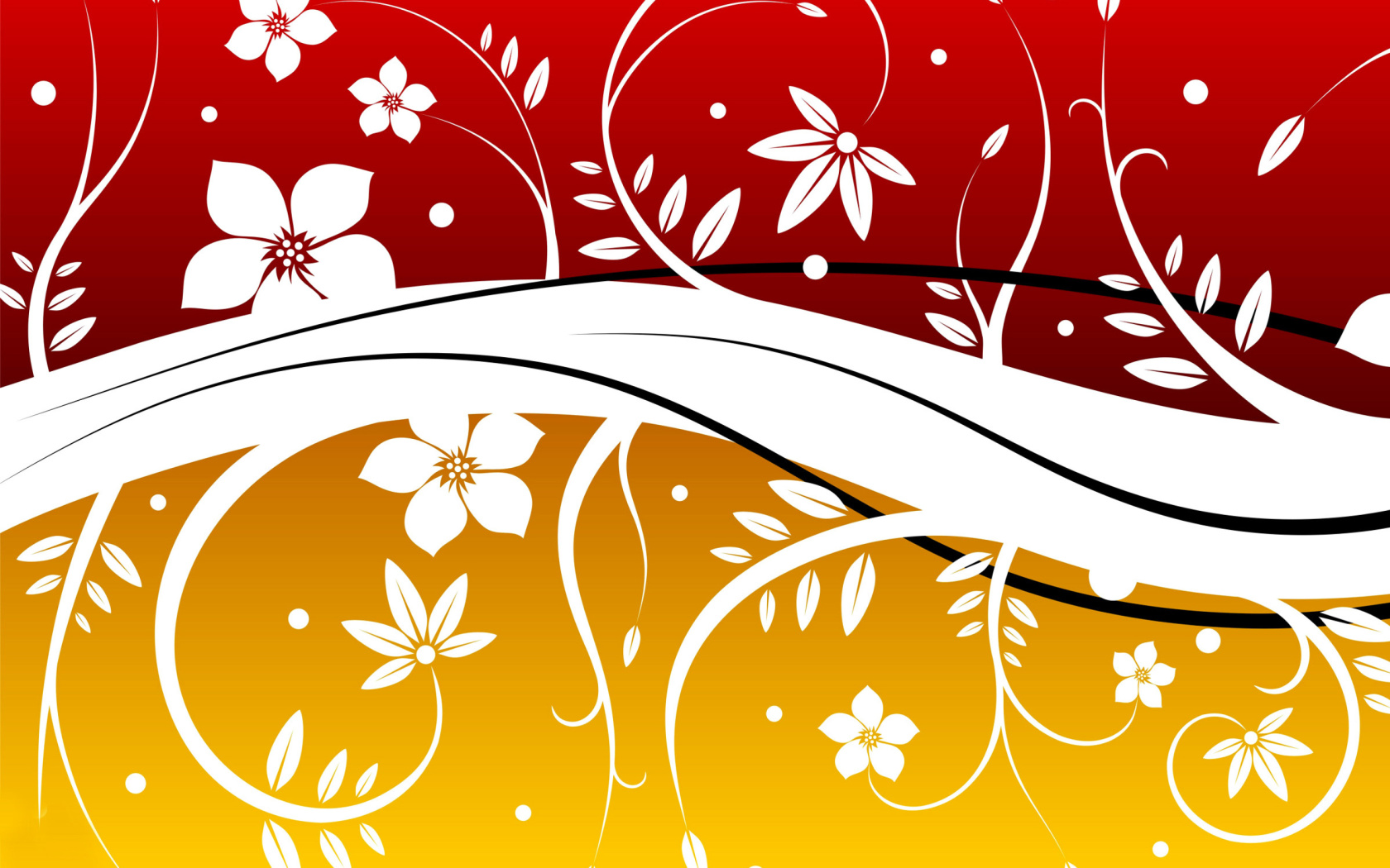 Screenshot №1 pro téma Vector Flowers ClipArt 1680x1050