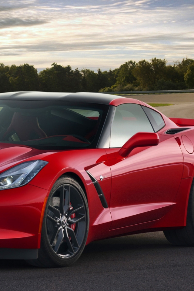 Fondo de pantalla Corvette Stingray 2016 640x960