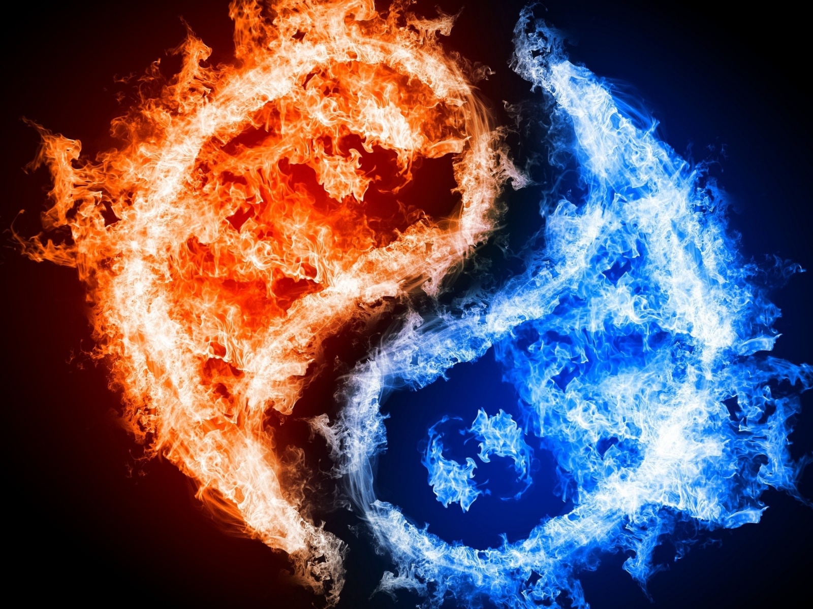 Screenshot №1 pro téma Yin and yang, fire and water 1600x1200