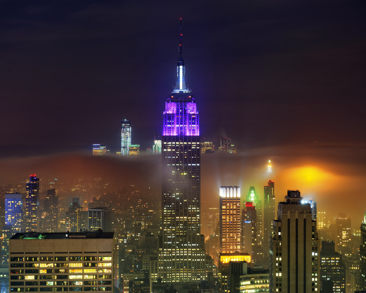 Screenshot №1 pro téma New York City Night 1280x1024