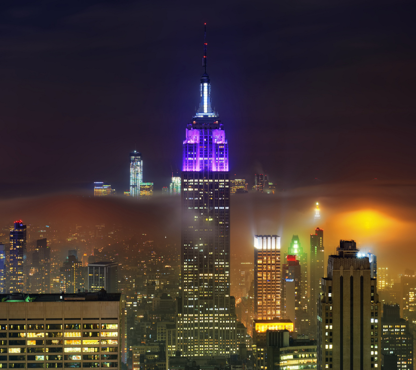 Обои New York City Night 1440x1280