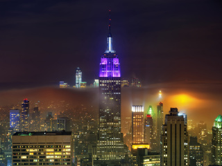 Fondo de pantalla New York City Night 320x240