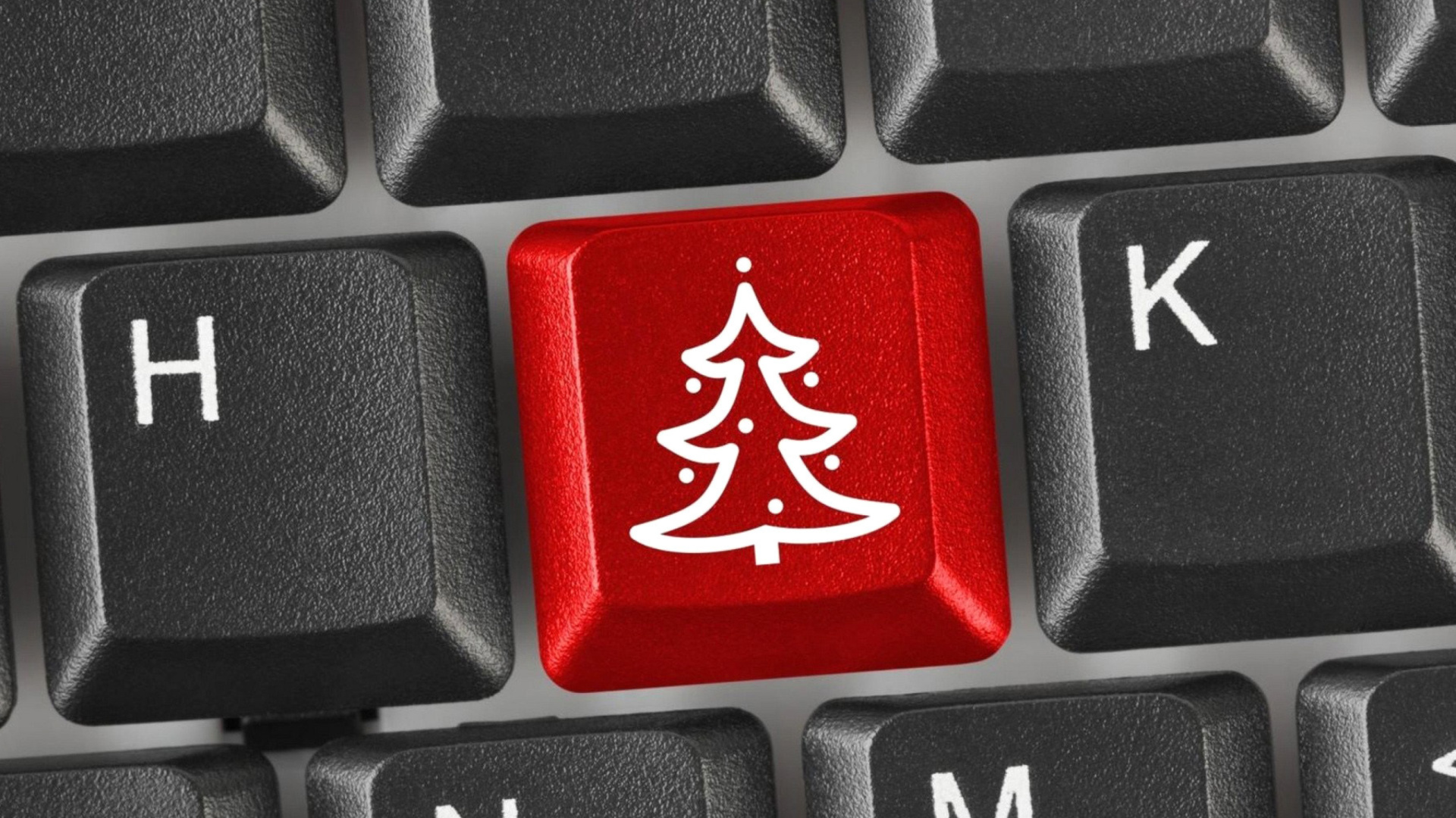 Christmas Tree on Computer Keyboard screenshot #1 1920x1080