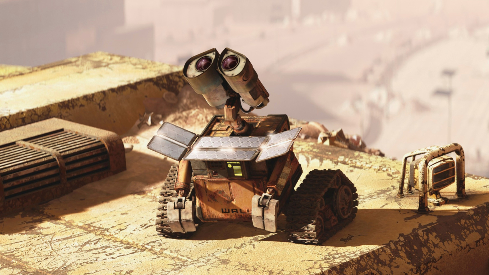 Обои Wall E Looking Up 1600x900