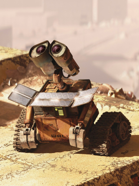 Fondo de pantalla Wall E Looking Up 480x640