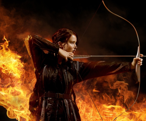 Screenshot №1 pro téma Jennifer Lawrence In Hunger Games 480x400