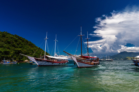 Fondo de pantalla Ipanema Sailboat 480x320