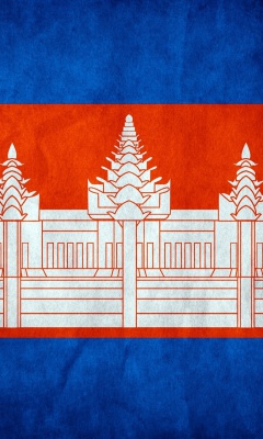 Обои Flag of Cambodia 240x400