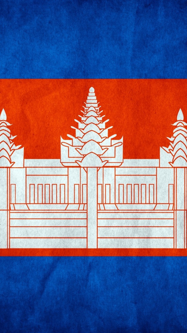 Sfondi Flag of Cambodia 640x1136