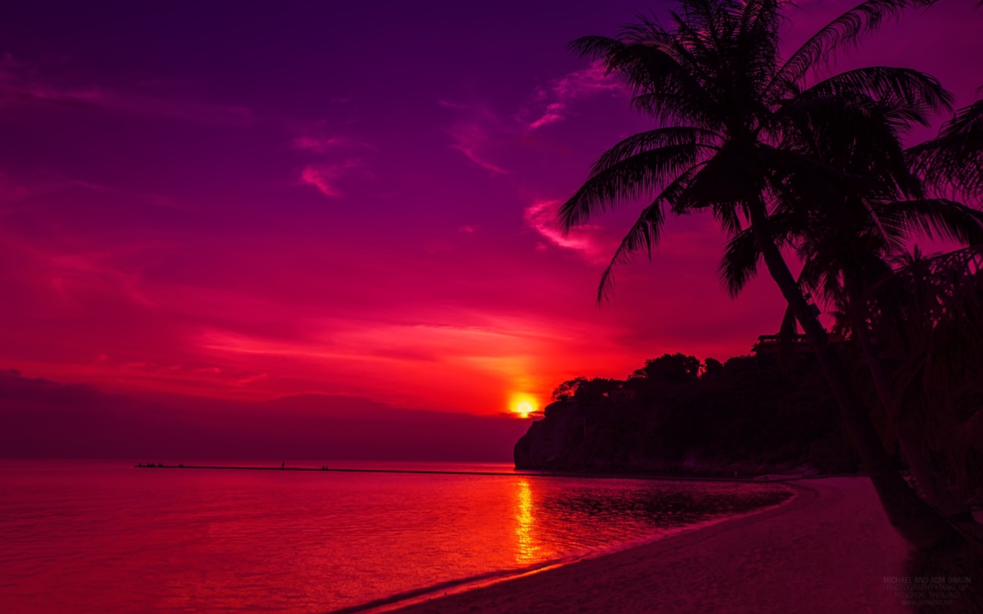 Das Thailand Beach Sunset Wallpaper 1920x1200