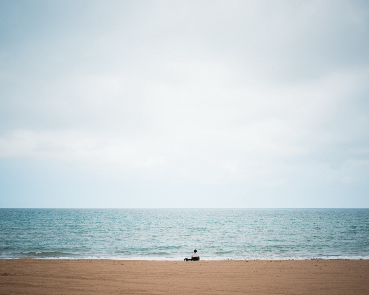 Alone On Beach wallpaper 1280x1024