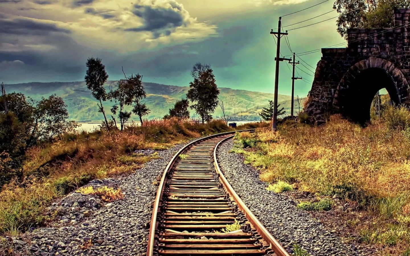 Обои Abandoned Railroad 1440x900