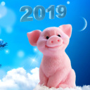 Das 2019 Pig New Year Chinese Calendar Wallpaper 128x128