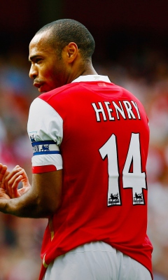 Fondo de pantalla Thierry Henry Arsenal 240x400