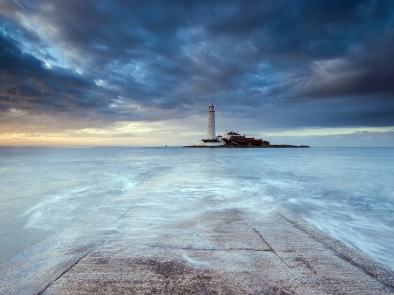 Das Lighthouse in coastal zone Wallpaper 800x600