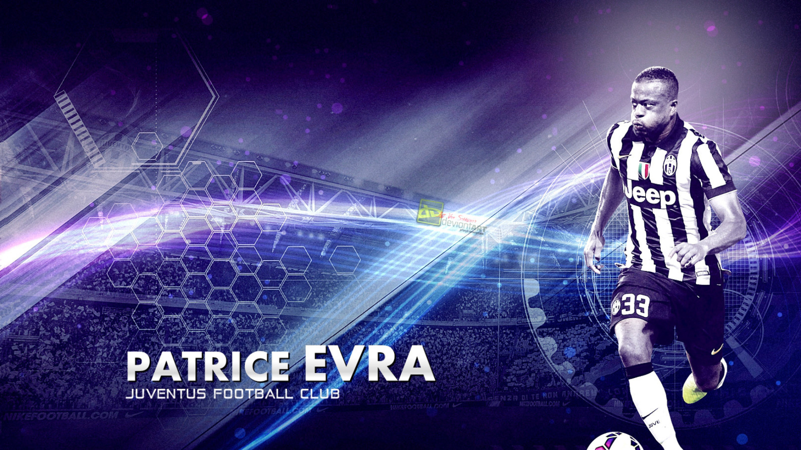 Screenshot №1 pro téma Patrice Evra - Juventus 1600x900