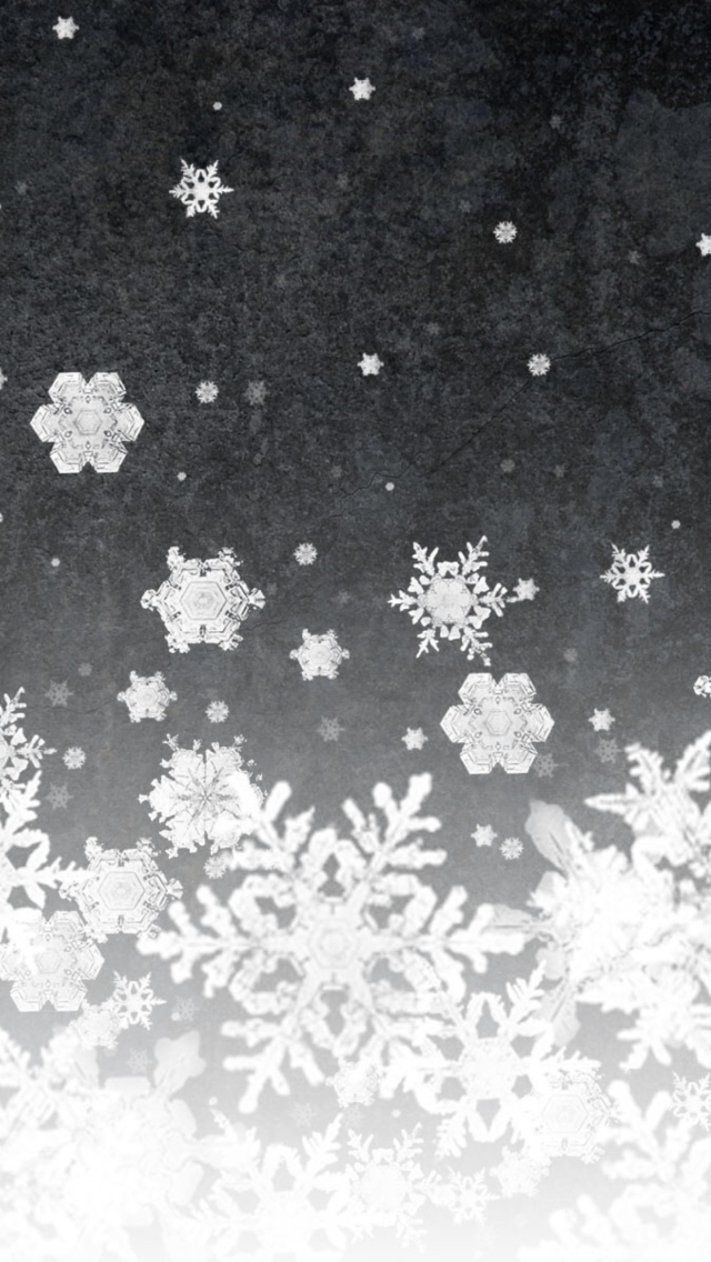 Fondo de pantalla Snowflakes 640x1136