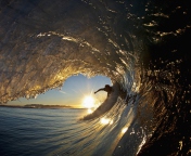 Screenshot №1 pro téma Surfer Against Big Wave 176x144