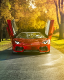 Screenshot №1 pro téma Red Lamborghini Aventador 128x160