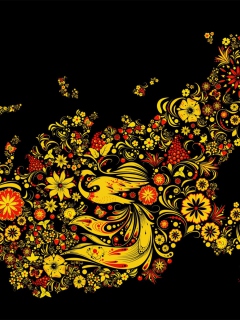 Das Asian Floral Design Wallpaper 240x320