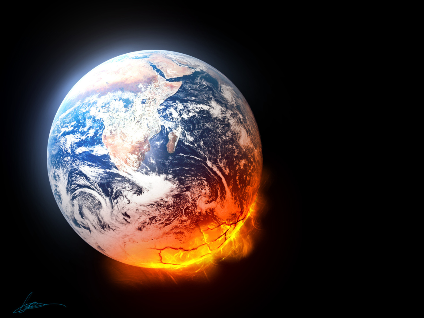 Screenshot №1 pro téma Melted Planet Earth 1400x1050