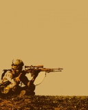 Fondo de pantalla Army Soldier 128x160