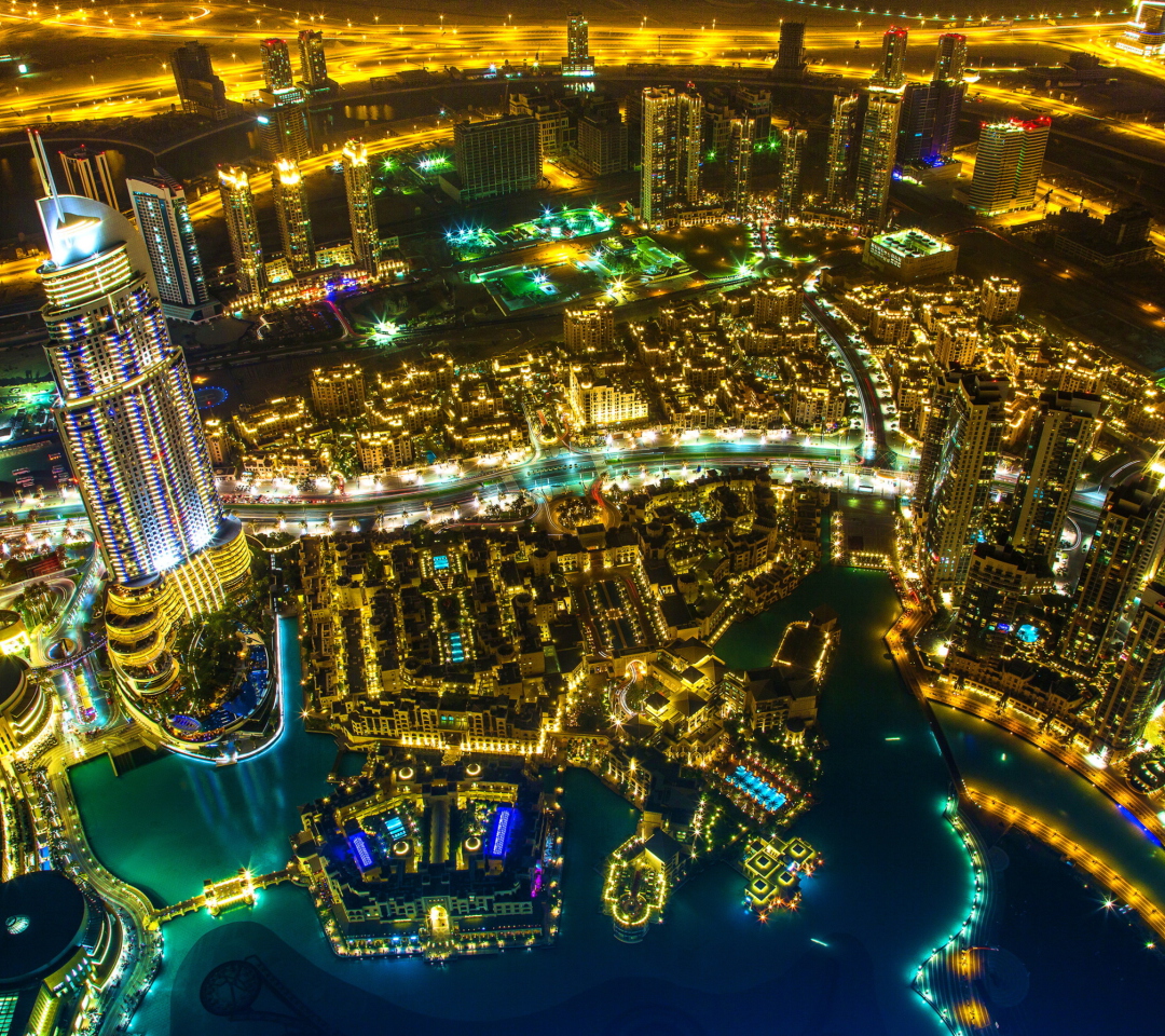 Sfondi Dubai Top View 1080x960