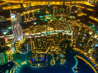 Das Dubai Top View Wallpaper 320x240