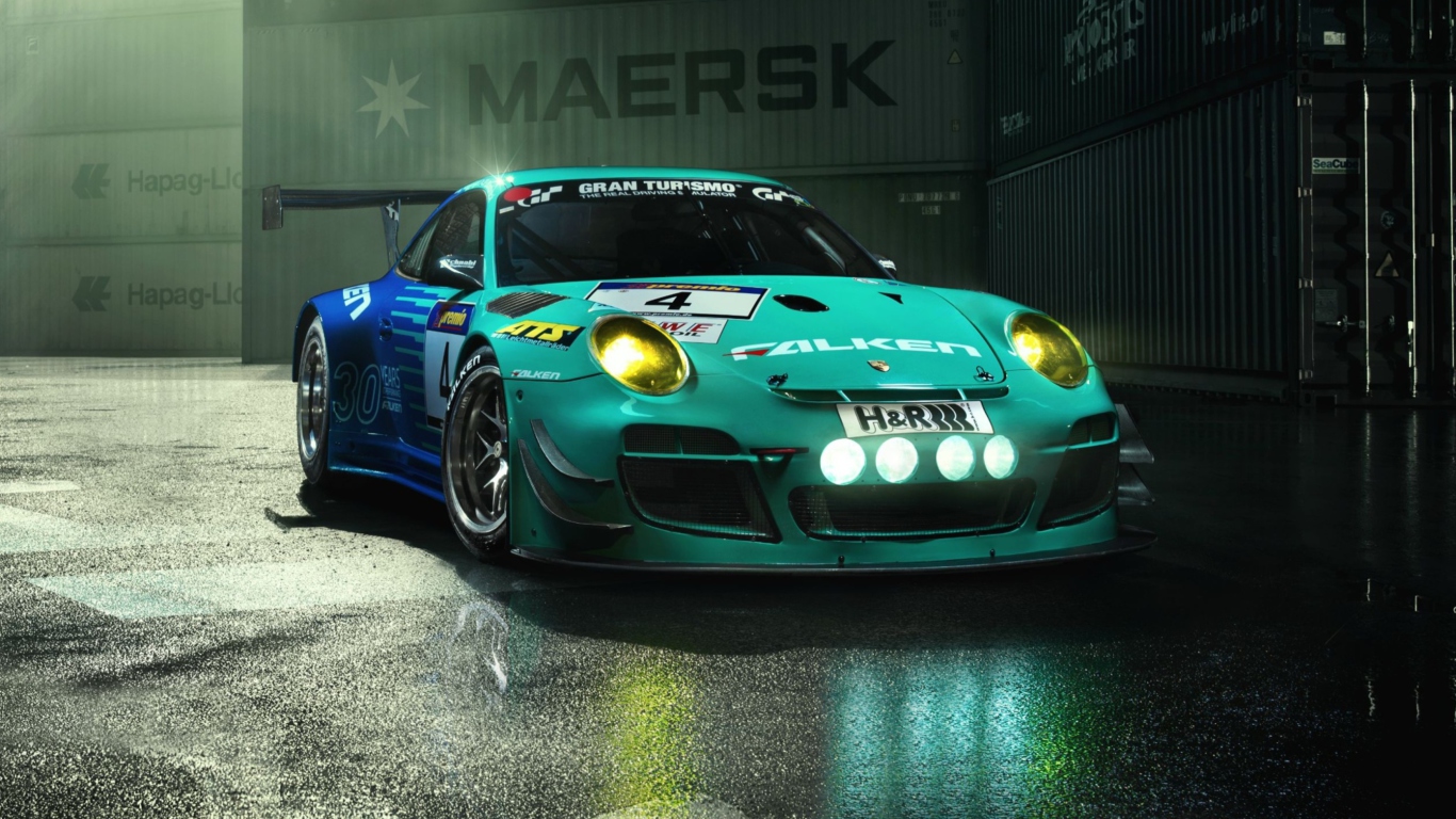 Screenshot №1 pro téma Falken Porsche 911 G 1366x768