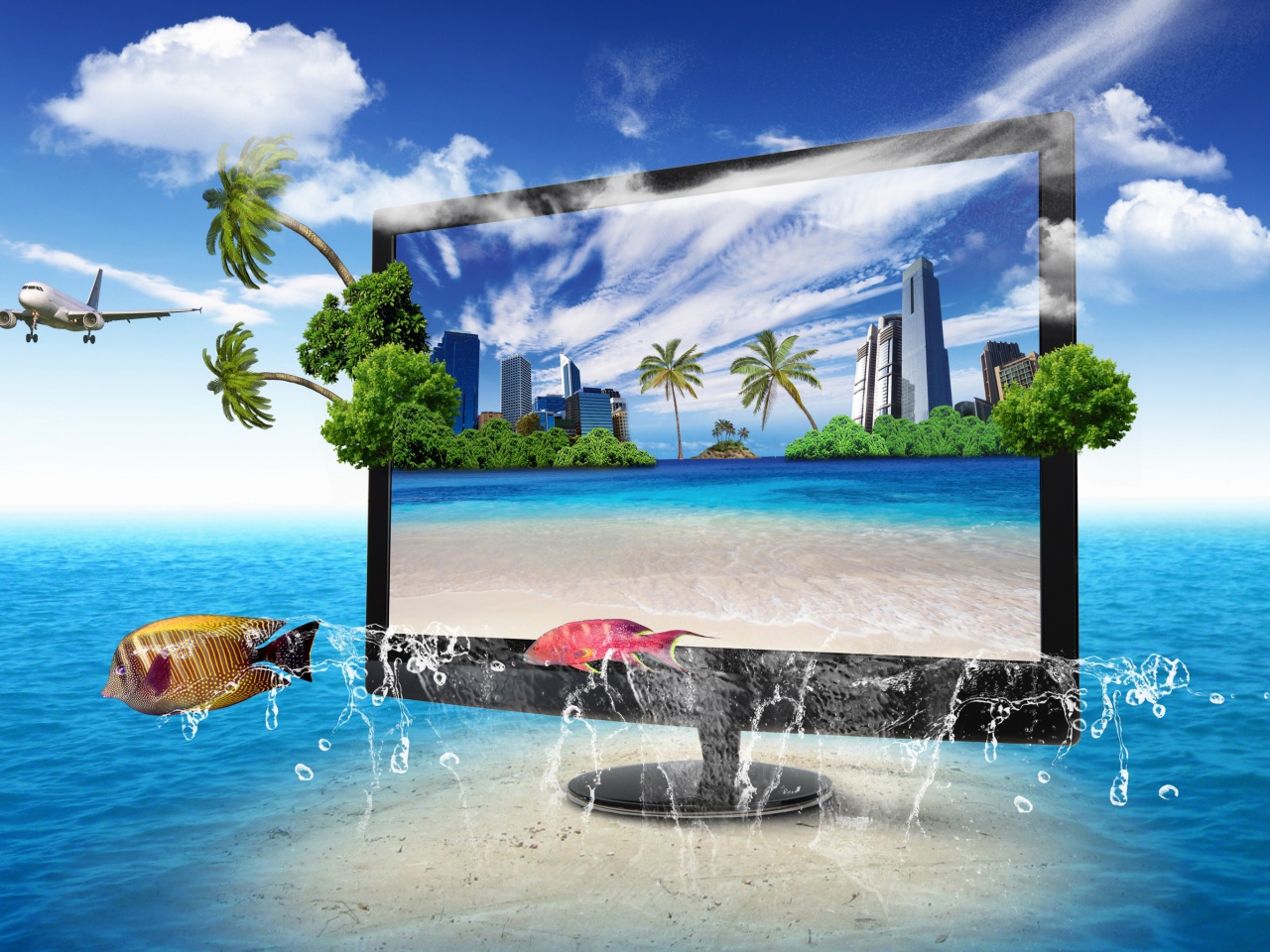 Fondo de pantalla Interactive TV Screen 1280x960