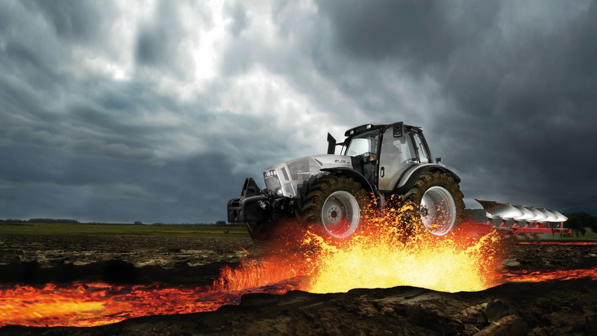 Fondo de pantalla Lamborghini Tractor 1920x1080