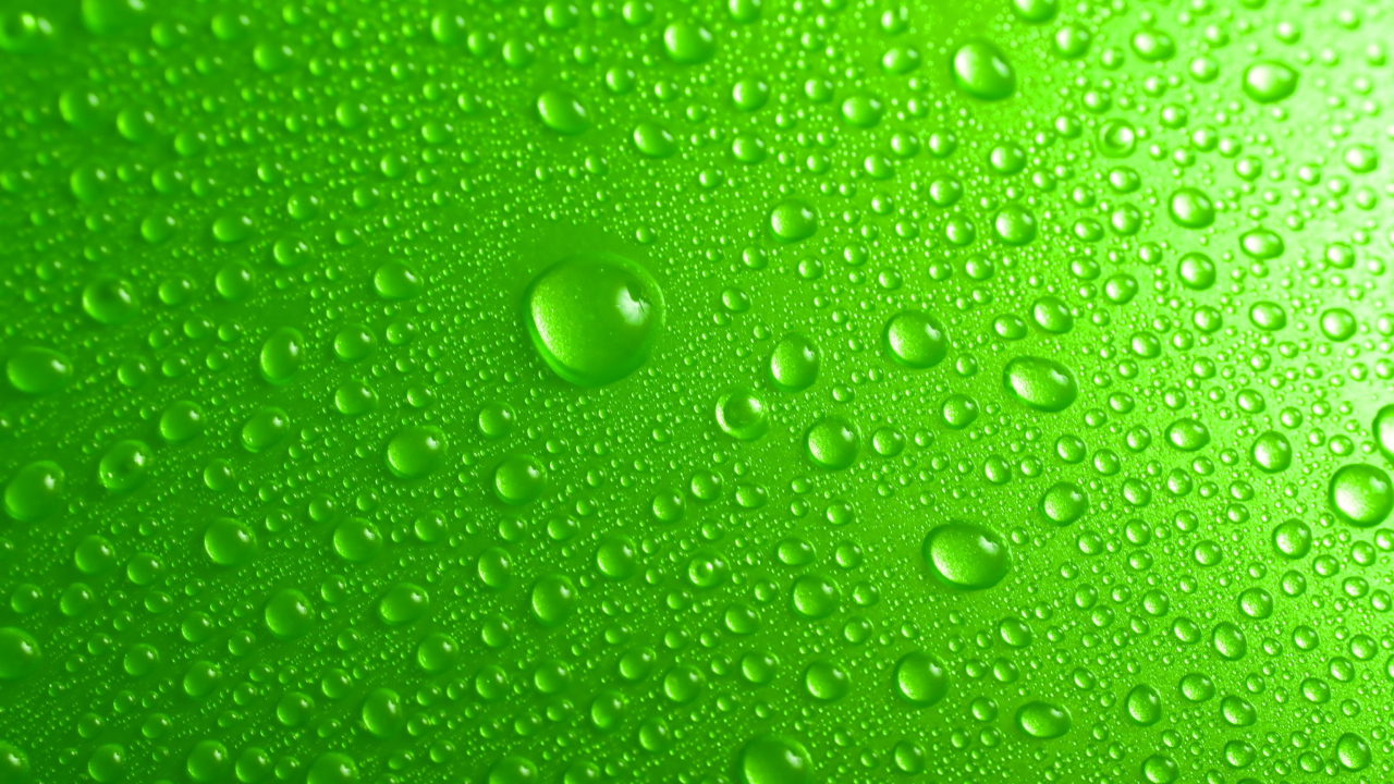 Screenshot №1 pro téma Green Water Drops 1280x720