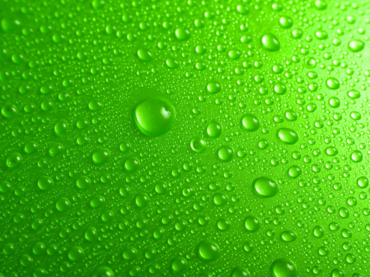 Screenshot №1 pro téma Green Water Drops 1280x960