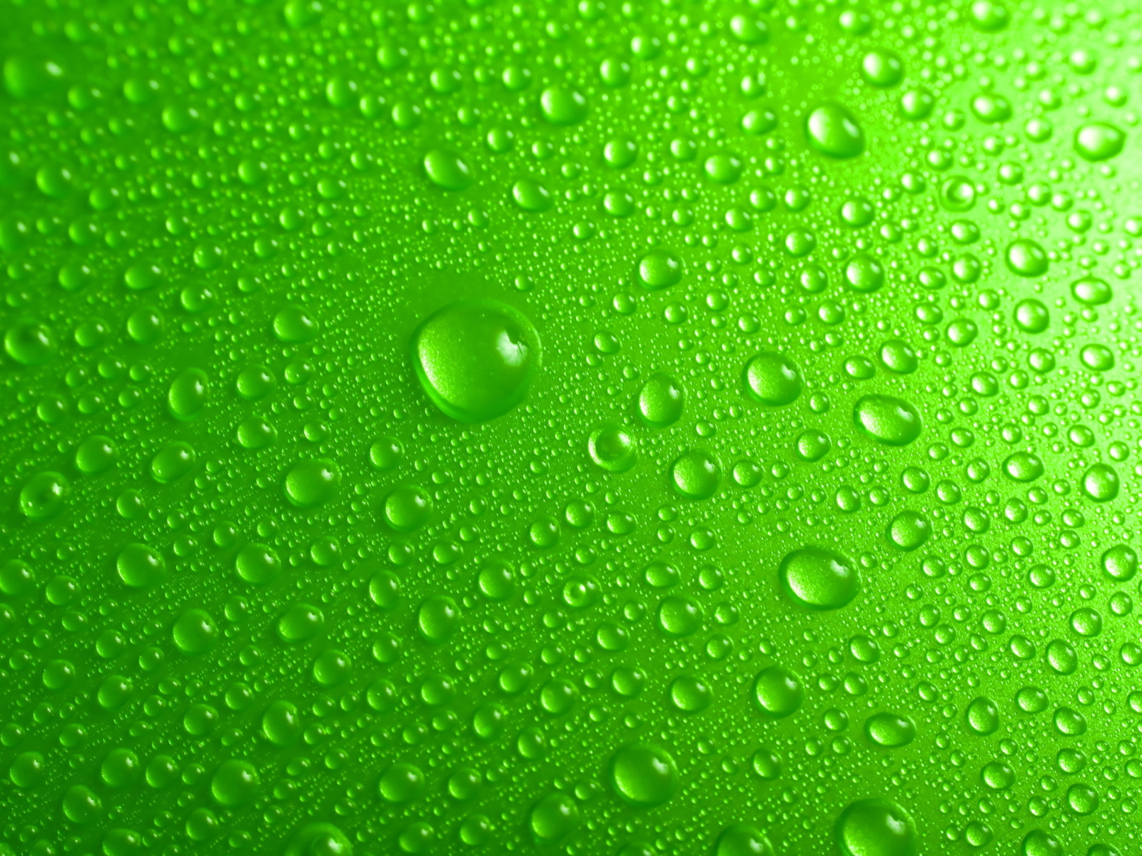 Screenshot №1 pro téma Green Water Drops 1600x1200