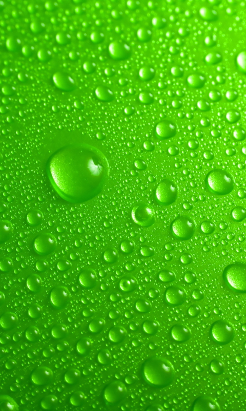 Screenshot №1 pro téma Green Water Drops 480x800