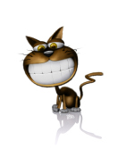 Screenshot №1 pro téma 3D Smiling Cat 132x176