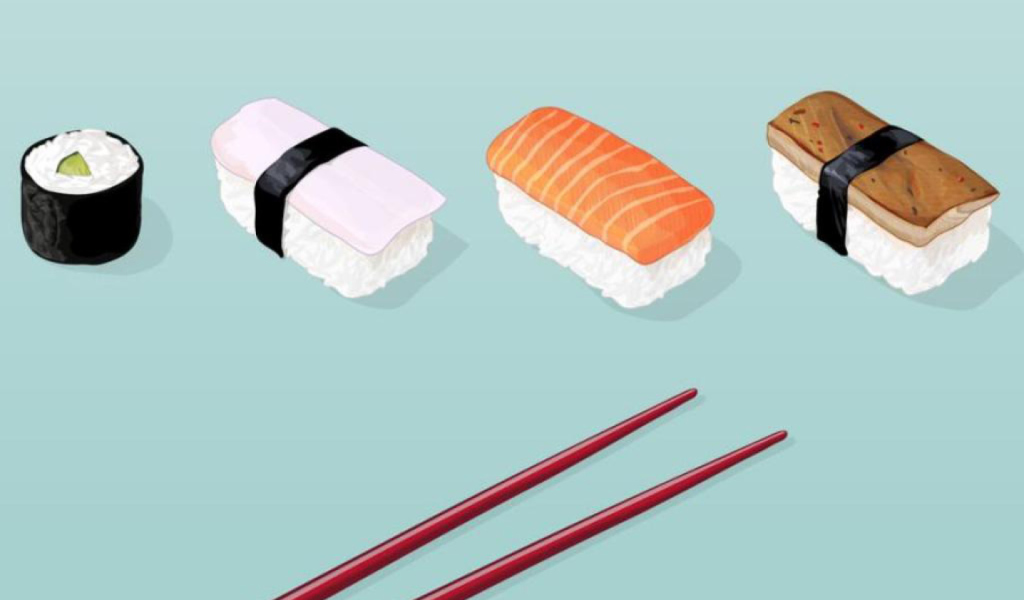 Sushi Lunch wallpaper 1024x600