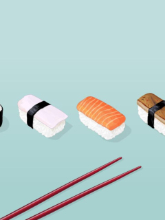 Screenshot №1 pro téma Sushi Lunch 240x320