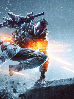 Fondo de pantalla Battlefield 4 Soldier 240x320