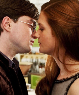 Harry Potter & Ginny Kiss - Obrázkek zdarma pro 128x160