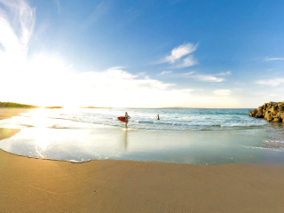 Обои New Smyrna, Florida - Surfers Beach 320x240