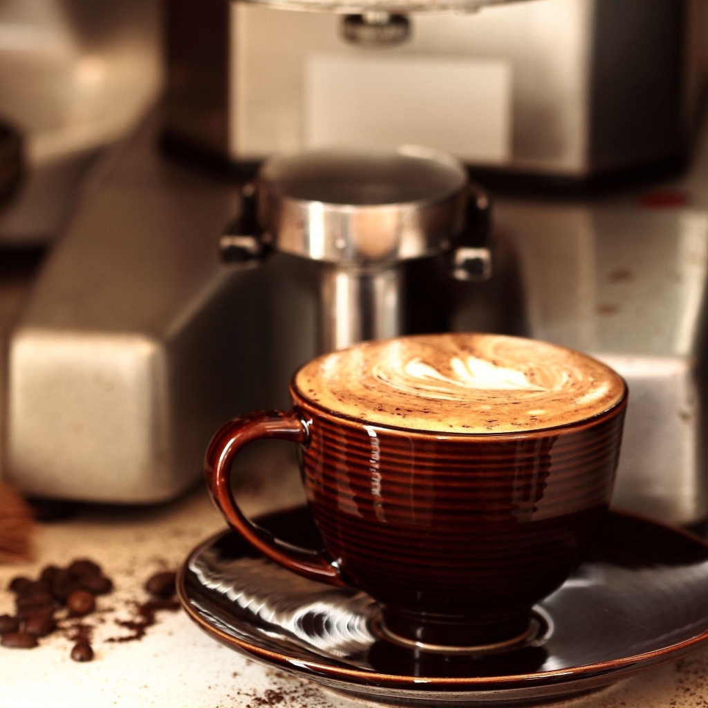 Das Coffee Machine for Cappuccino Wallpaper 1024x1024