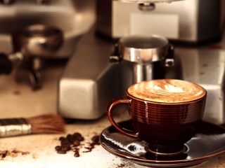 Das Coffee Machine for Cappuccino Wallpaper 320x240