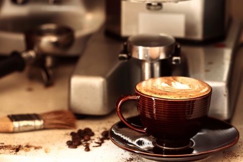 Обои Coffee Machine for Cappuccino 480x320