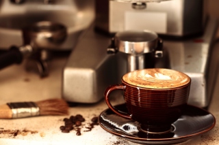 Kostenloses Coffee Machine for Cappuccino Wallpaper für HTC One