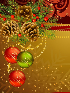 Das Xmas Greetings Wallpaper 240x320