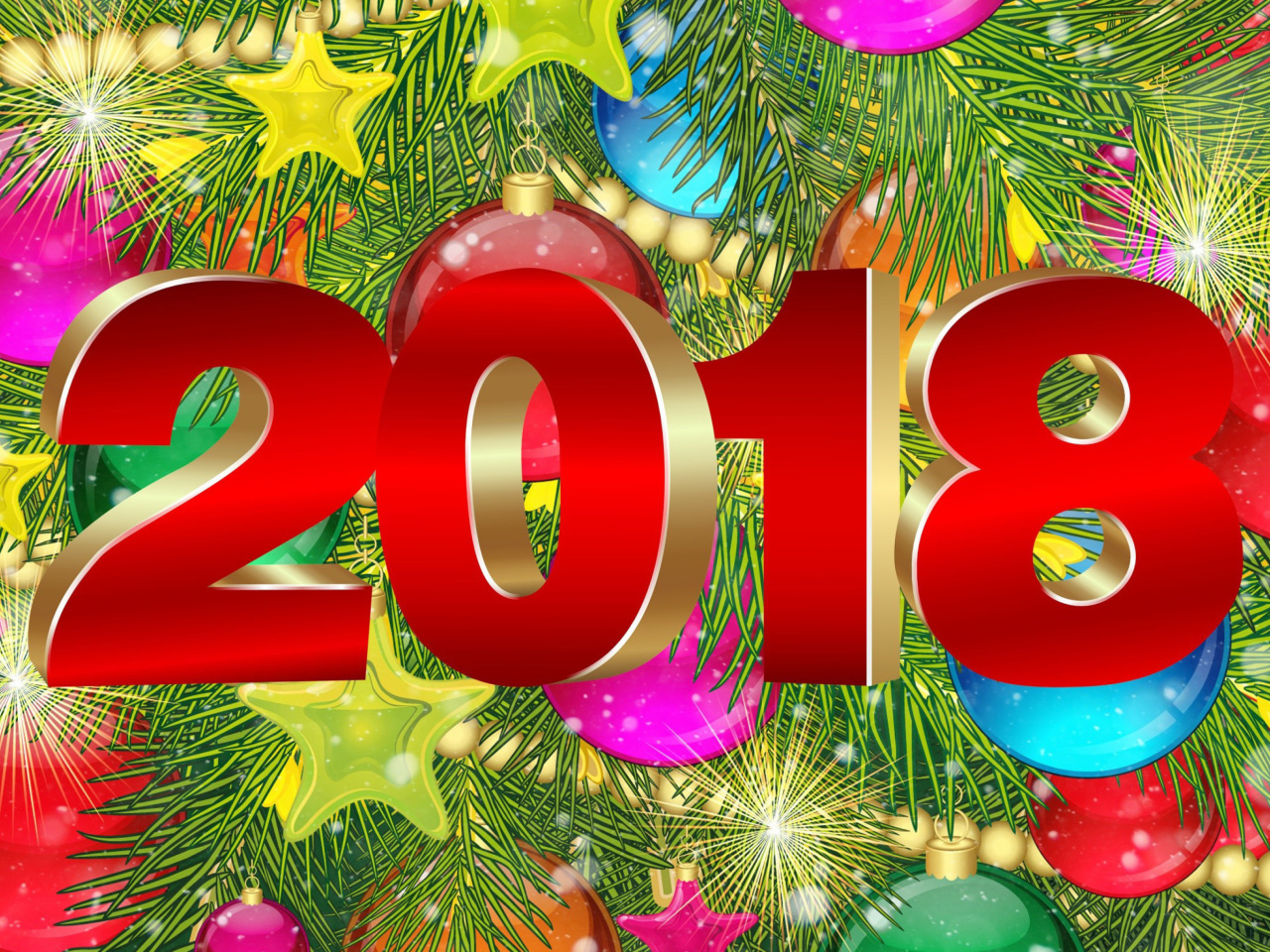 Screenshot №1 pro téma Happy New Year 2018 eMail Greeting Card 1280x960